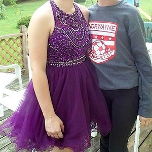 2 Piece Purple Dress